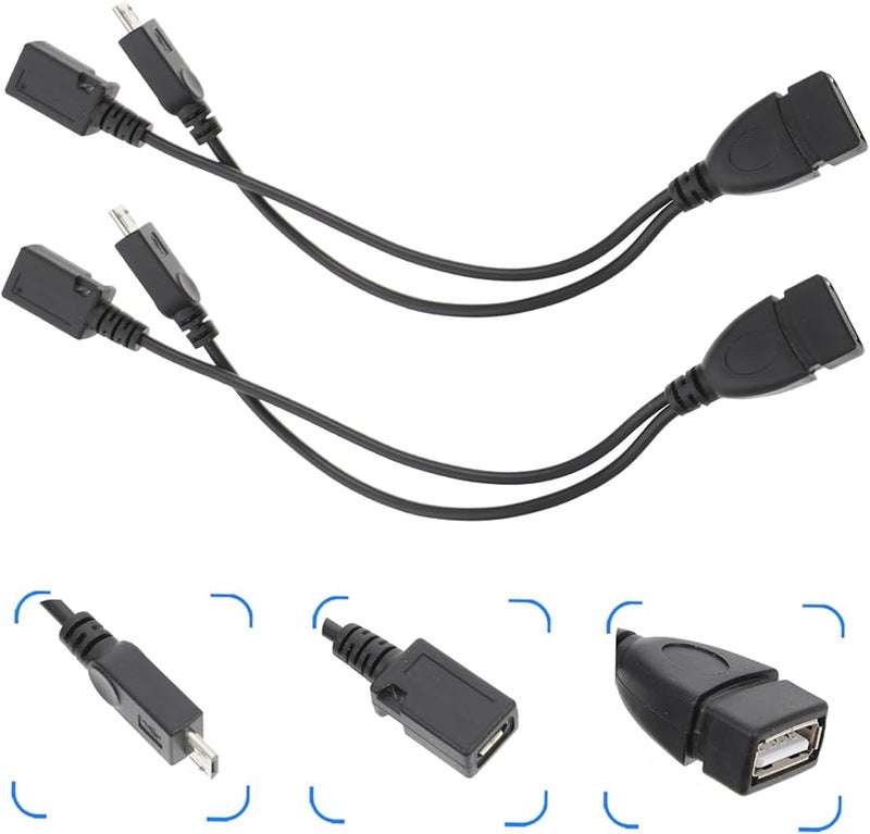 Micro USB Adapter 2PCS Plastic Phone Cable Converter Data Line Accessory - Image 4